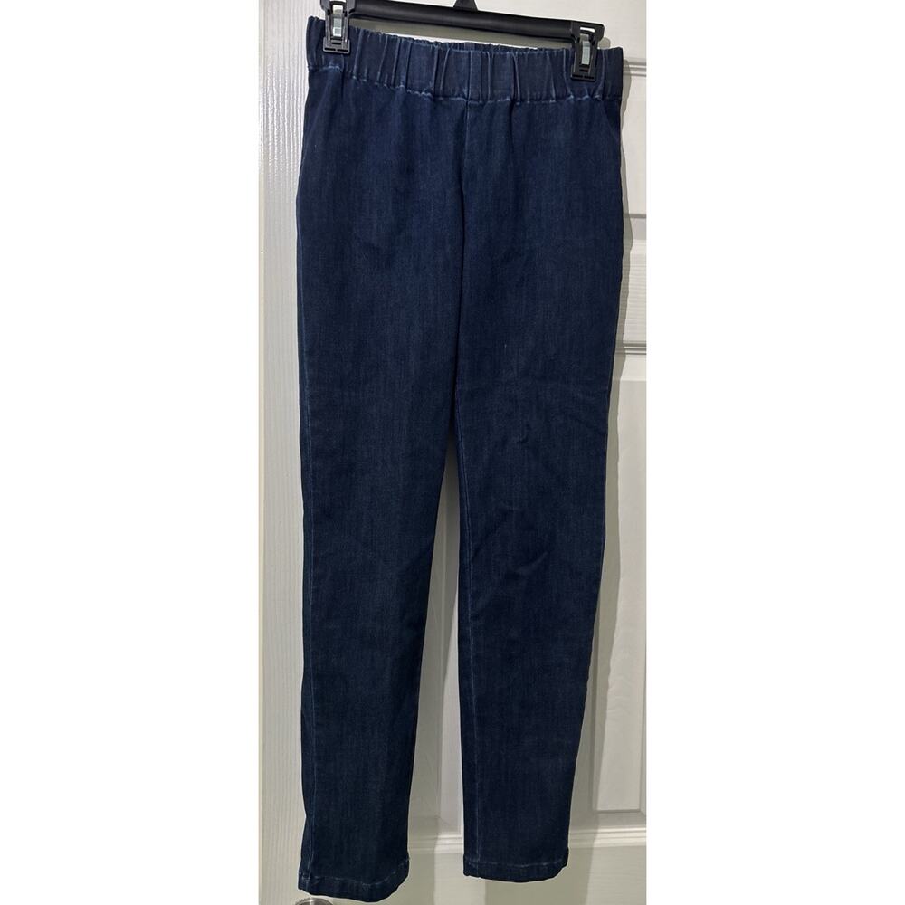 Soft Surroundings Pull On Jeans Denim Size XS Petite Elastic Waist Jegging